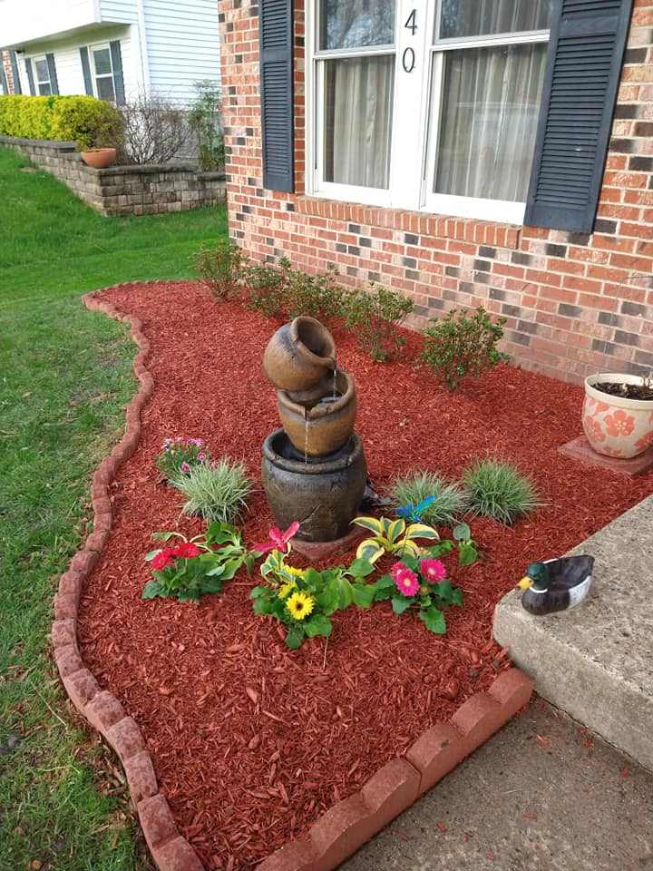 garden bed stone border design